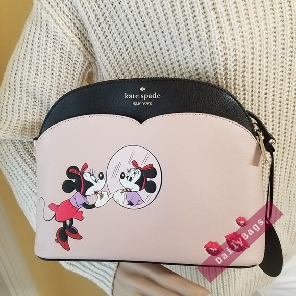 NWT KATE SPADE 100% AUTHENTIC DOME MINNIE MOUSE BLACK WARM VELLUM CROSSBODY - Picture 13 of 13